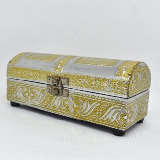 The 50' engraved jewellery box organizer, Silver small lidded metal box, Decorative rectangular organizer, Rings necklace padded container storage