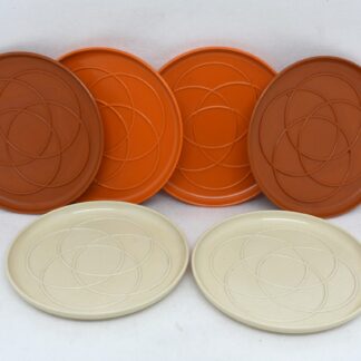 Mid century round coasters set of 6