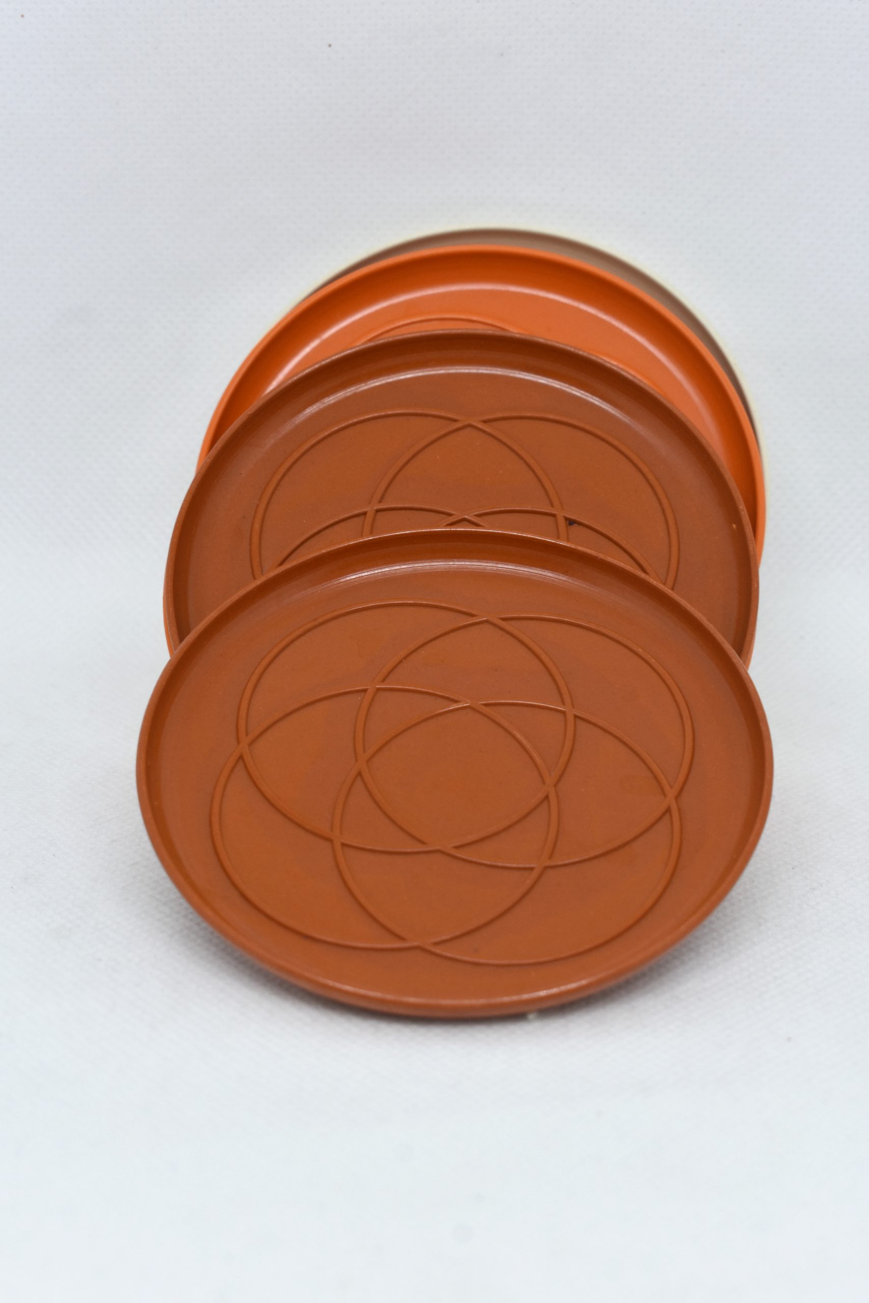 Mid century round coasters set of 6
