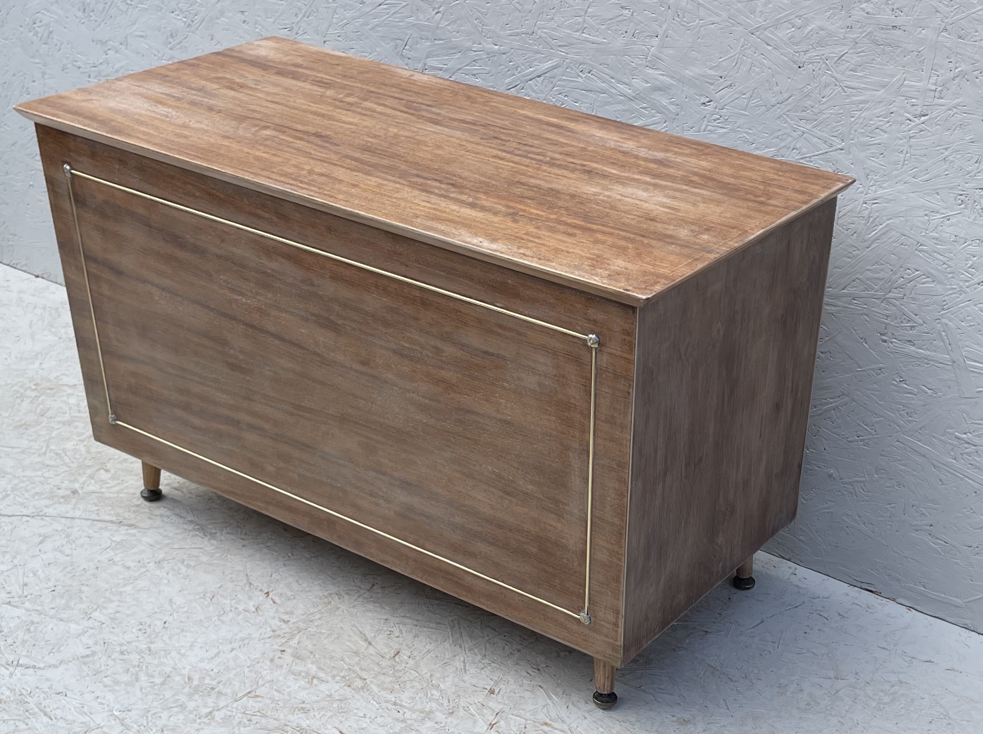 Vintage,Mid Century, Lime Waxed, Blanket Box