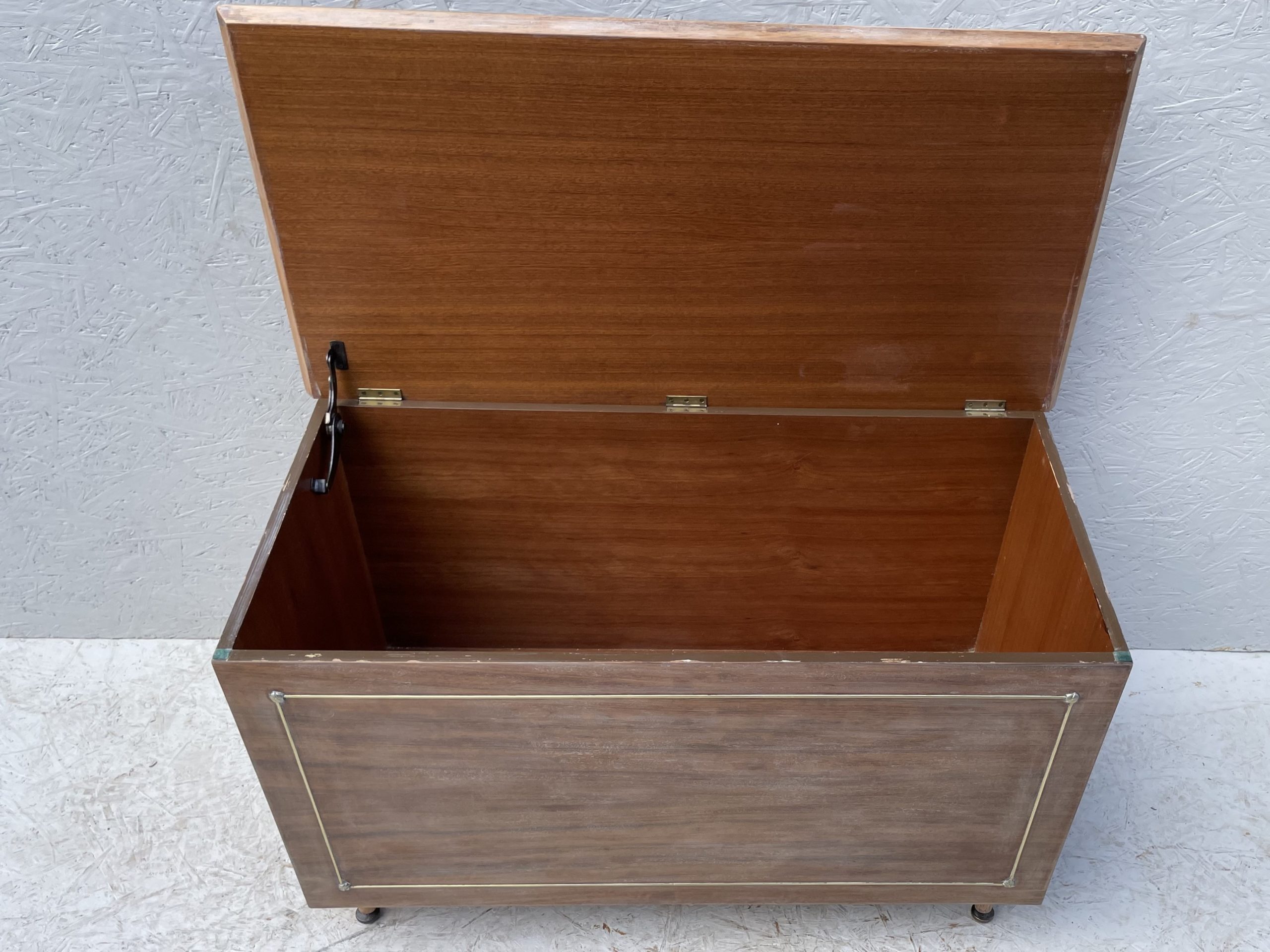 Vintage,Mid Century, Lime Waxed, Blanket Box