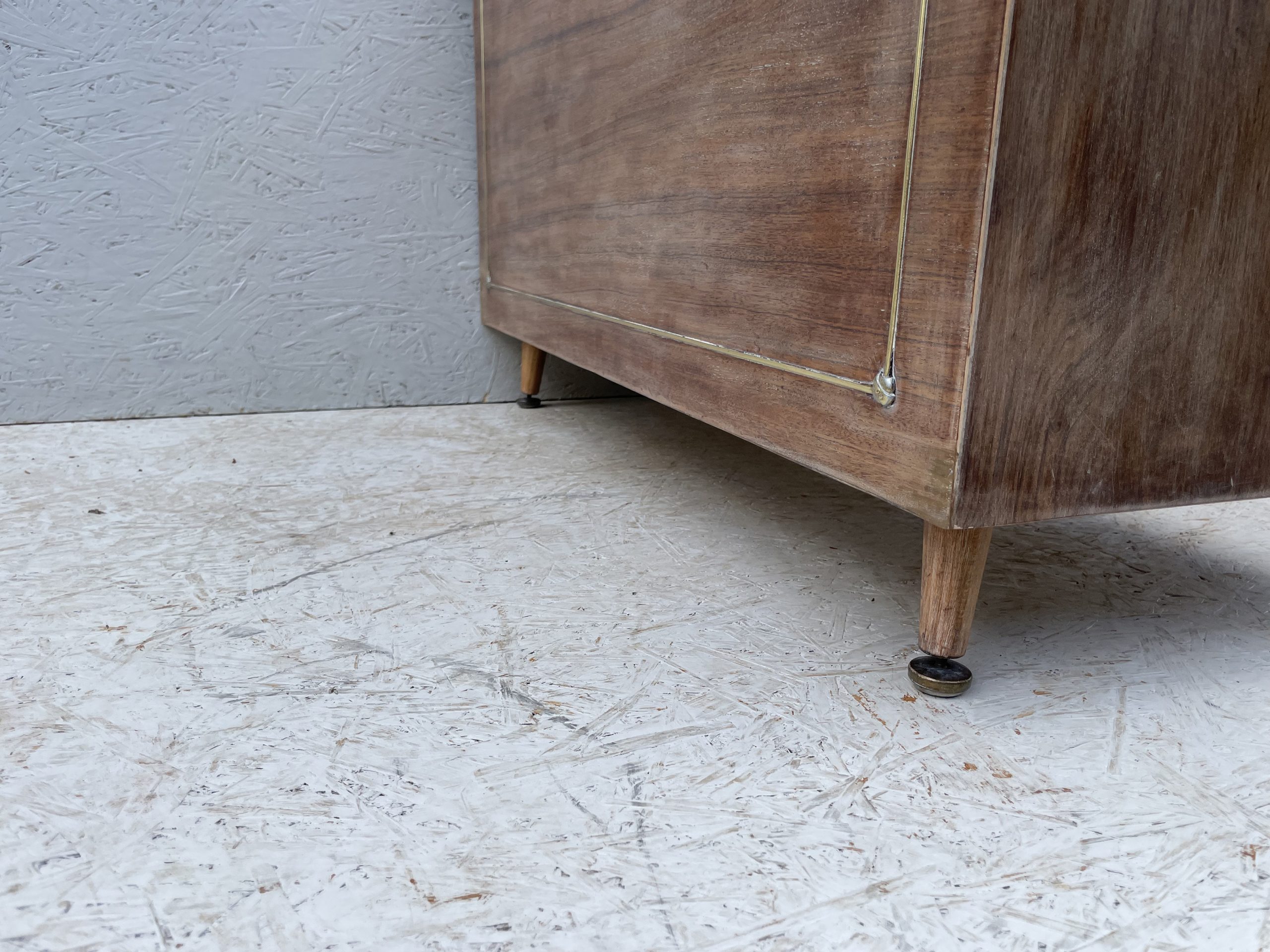 Vintage Low Circular Bamboo Stool/Footstool