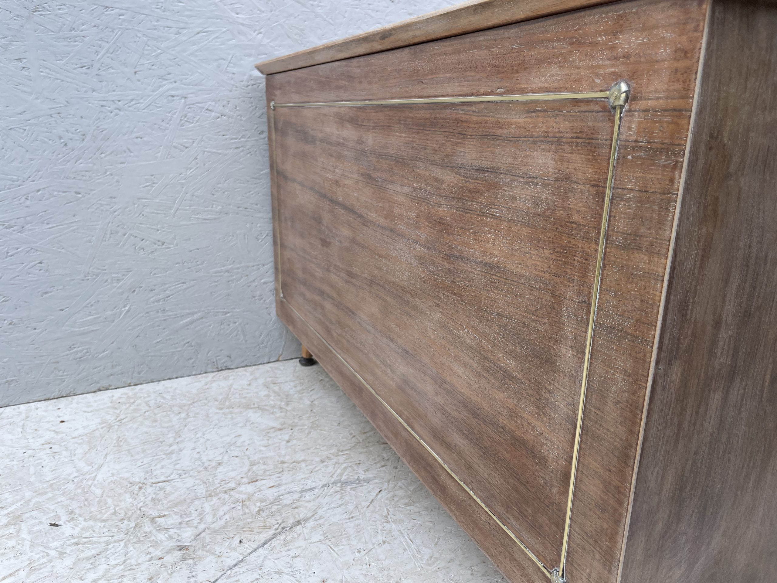 Vintage,Mid Century, Lime Waxed, Blanket Box