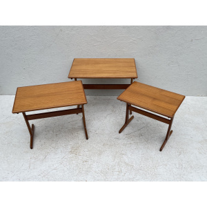 Mid Century Danish Nesting Tables By Kai Kristiansen For Vildbjerg