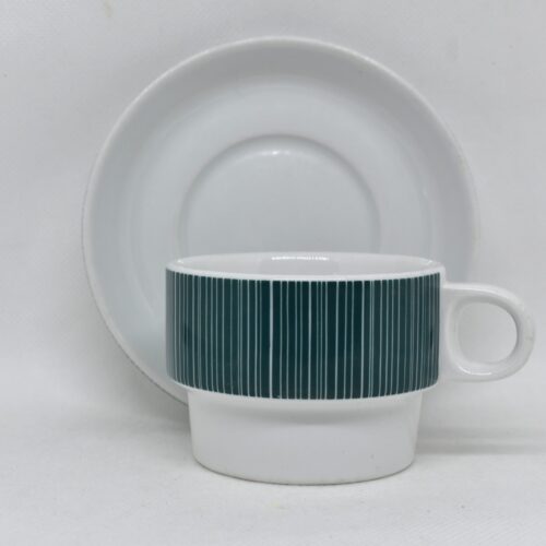 Thomas Rosenthal Tea Set Cup, Midcentrury Porcelain Tea Cup and Saucer