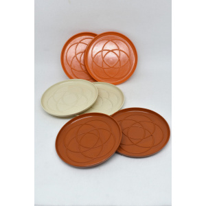 Mid century round coasters set of 6