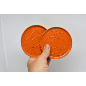 Mid century round coasters set of 6
