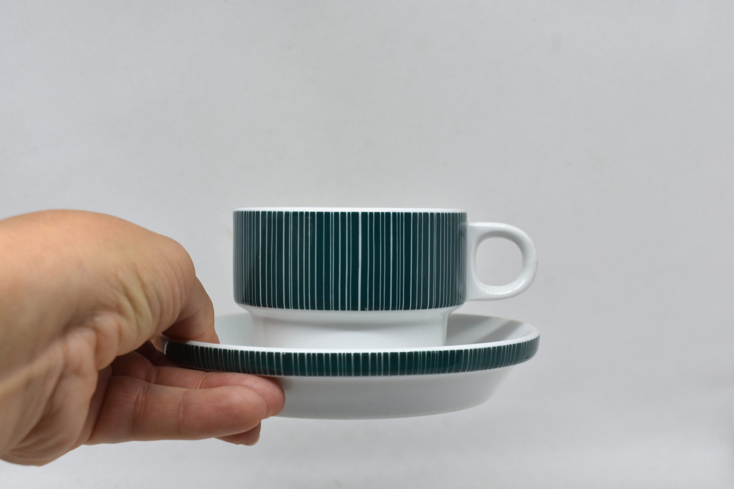 Thomas Rosenthal Tea Set Cup, Midcentrury Porcelain Tea Cup and Saucer