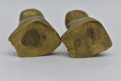 Brass Cat Figurines set of 2, Midcentury Indian small cat statues - Image 9