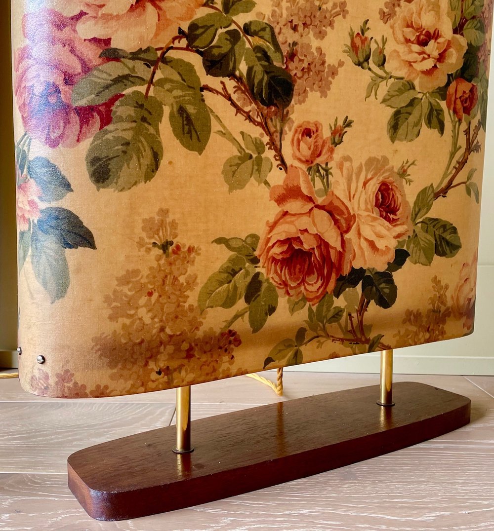 Mid Century Modern Chintz Fire Screen