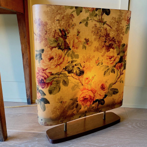 Mid Century Modern Chintz Fire Screen