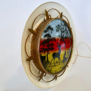Vintage painted tinware “Bambi” wall light