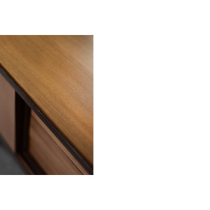 Mid-Century Danish Modern Exotic Wood Sideboard with Drawers, 1970s