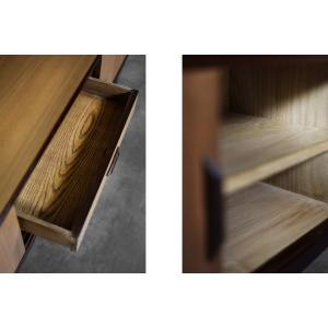 Mid-Century Danish Modern Exotic Wood Sideboard with Drawers, 1970s