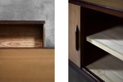 Mid-Century Danish Modern Exotic Wood Sideboard with Drawers, 1970s - Image 9