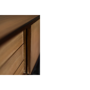 Mid-Century Danish Modern Exotic Wood Sideboard with Drawers, 1970s