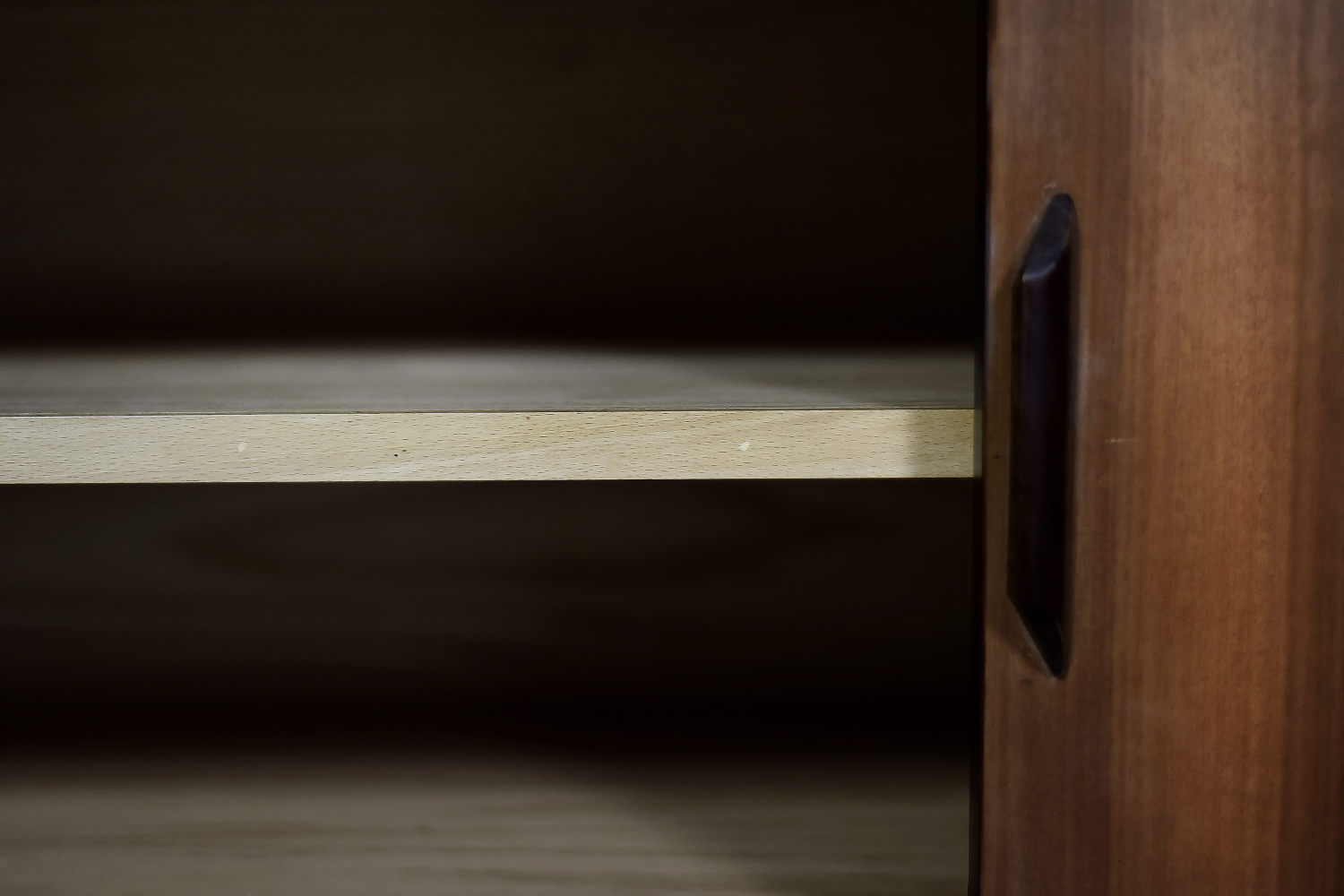 Mid-Century Danish Modern Exotic Wood Sideboard with Drawers, 1970s
