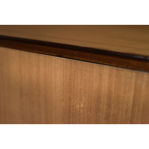 Mid-Century Danish Modern Exotic Wood Sideboard with Drawers, 1970s
