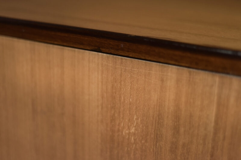 Mid-Century Danish Modern Exotic Wood Sideboard with Drawers, 1970s