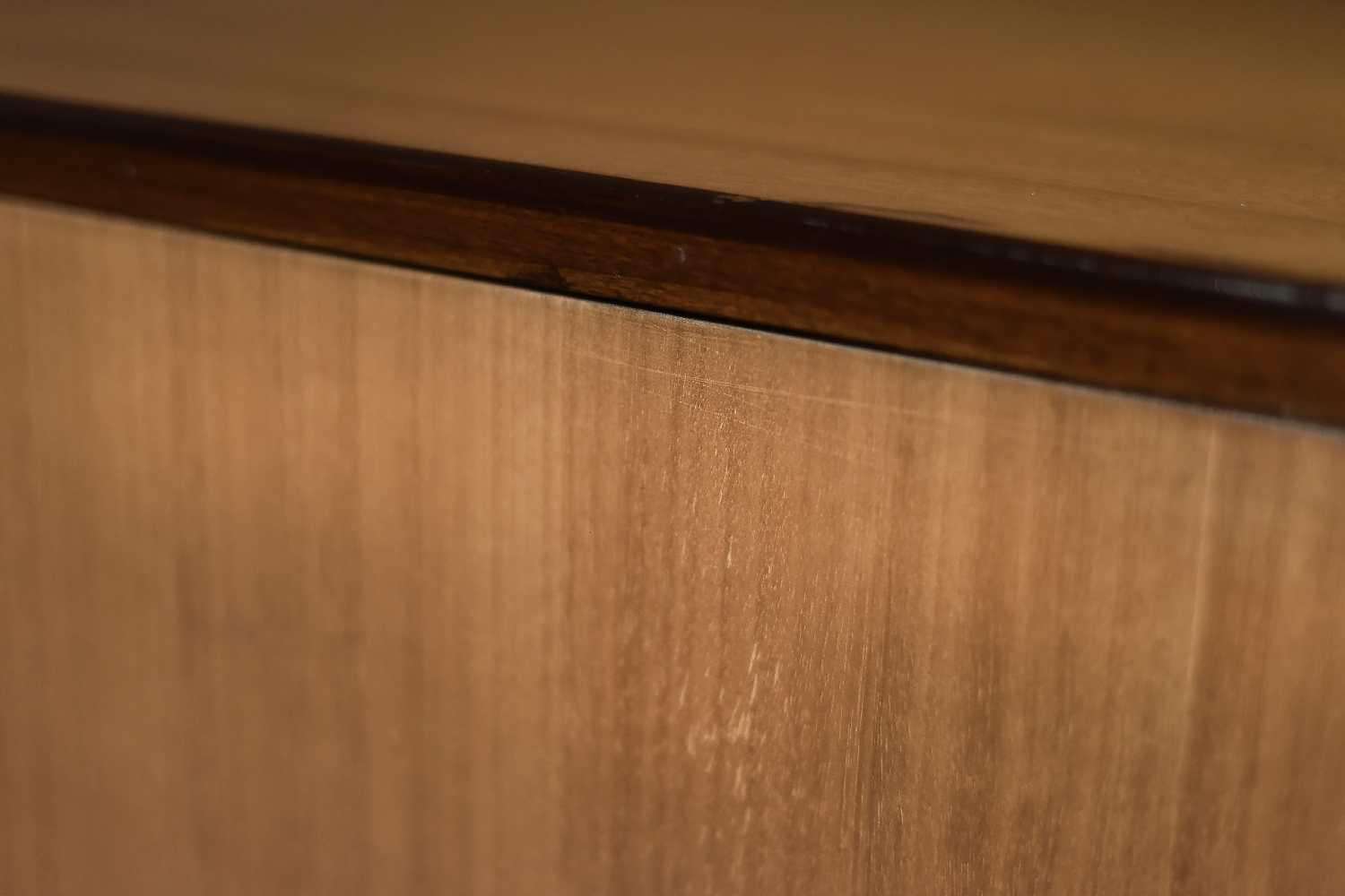 Mid-Century Danish Modern Exotic Wood Sideboard with Drawers, 1970s