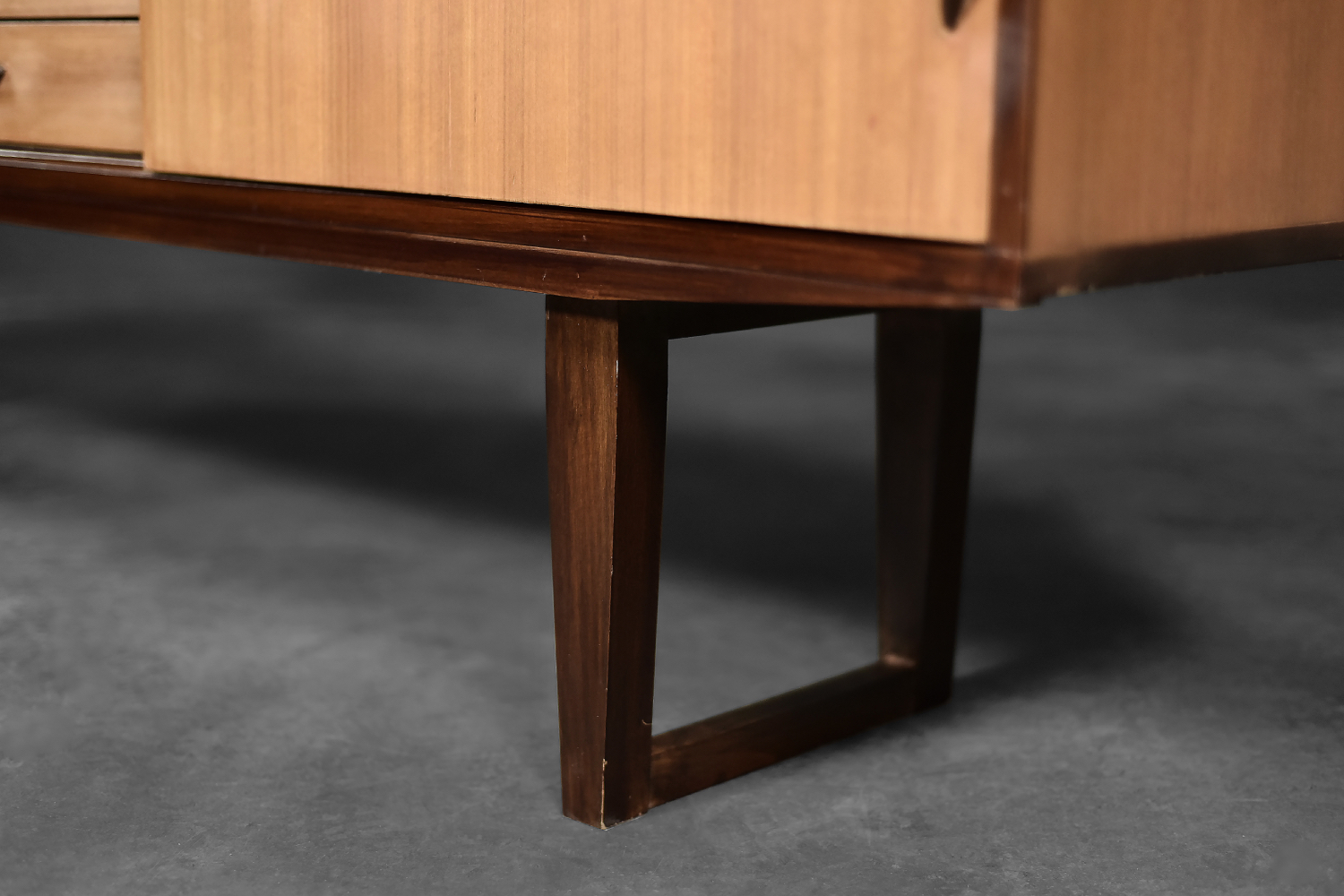 Mid-Century Danish Modern Exotic Wood Sideboard with Drawers, 1970s