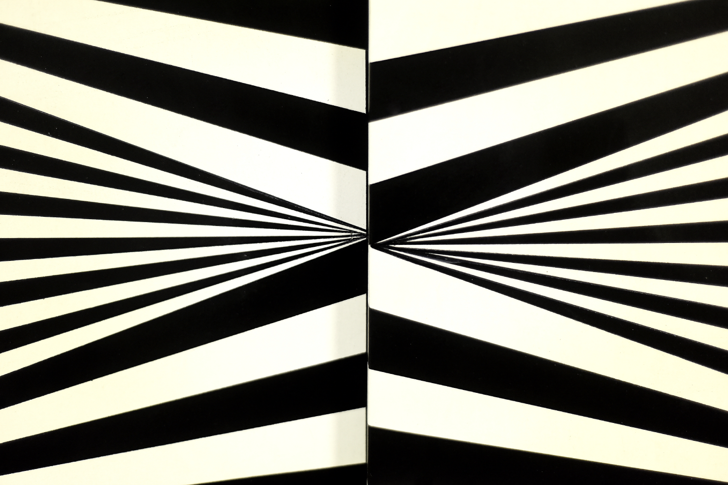 Vintage Scandinavian Sideboard in Birch with Hand-Painted Op-Art Pattern, 1960s