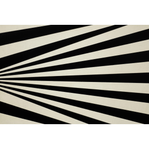 Vintage Scandinavian Sideboard in Birch with Hand-Painted Op-Art Pattern, 1960s