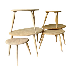 Ercol Pebble Tables Hand Painted