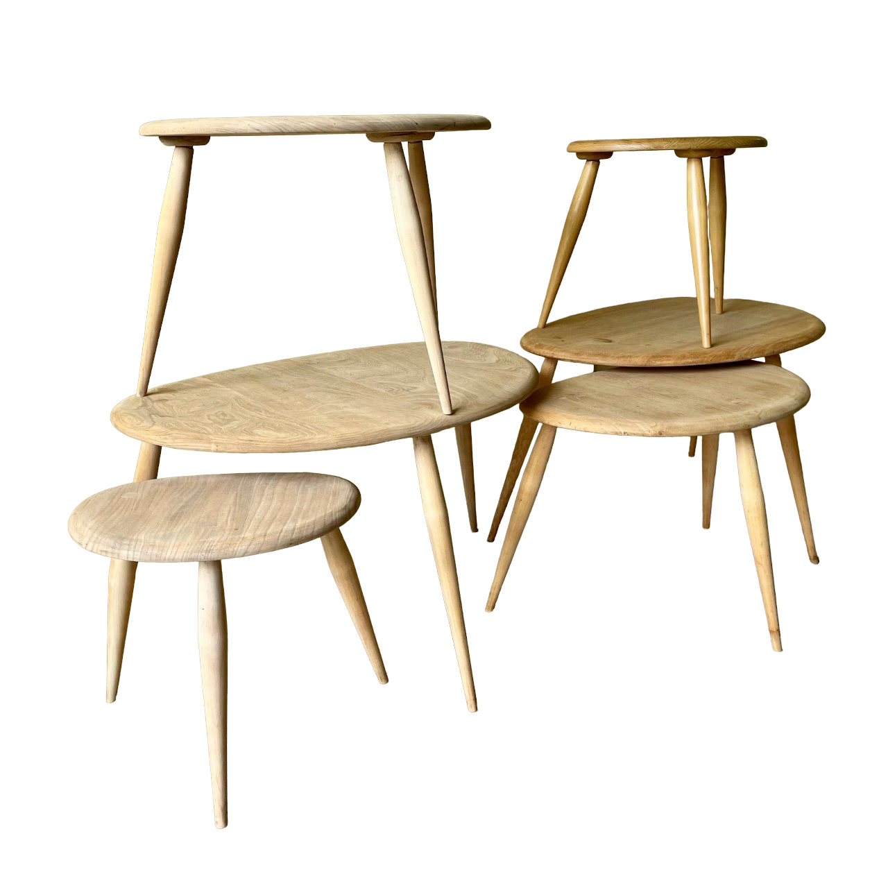 Ercol Pebble Tables Hand Painted