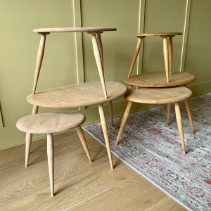 Ercol Pebble Tables Hand Painted