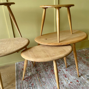 Ercol Pebble Tables Hand Painted