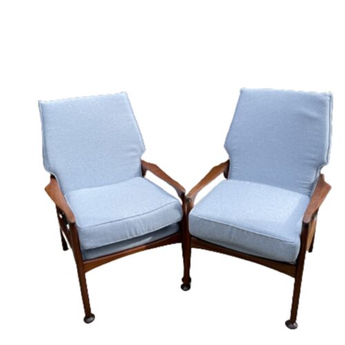Mid-Century Danish Teak Lounge Chairs By Fred Lowen