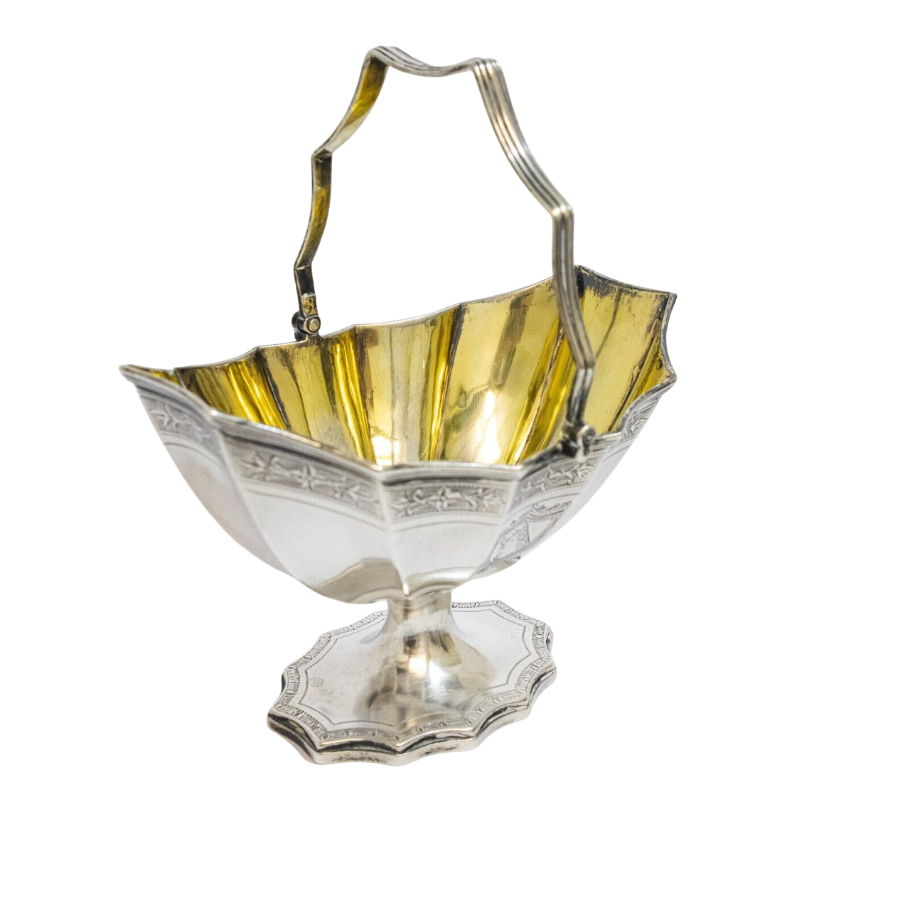 Georgian Silver Bowl with Swing Handle