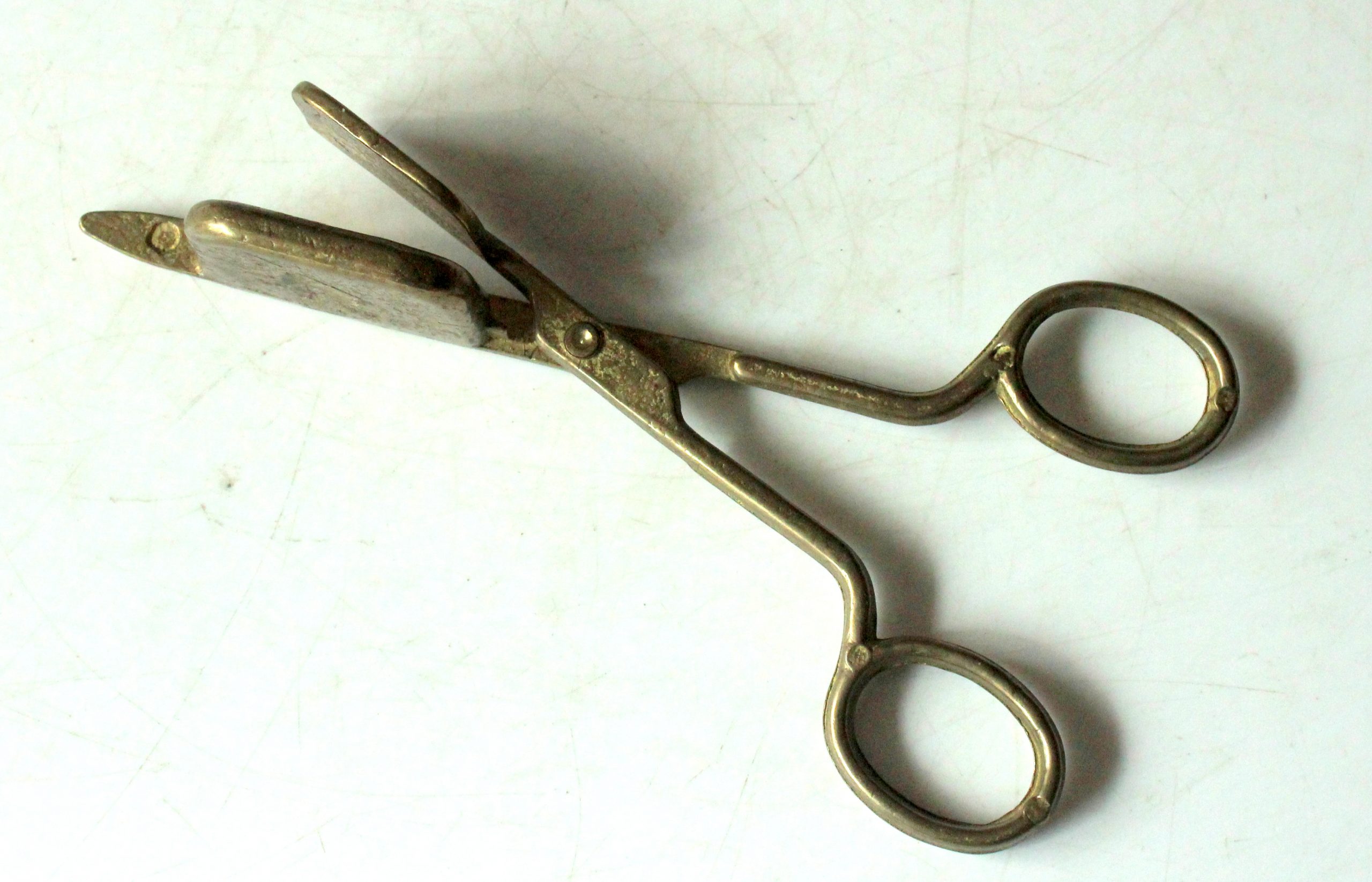 1950s - brass candle scissors - candle snuffer