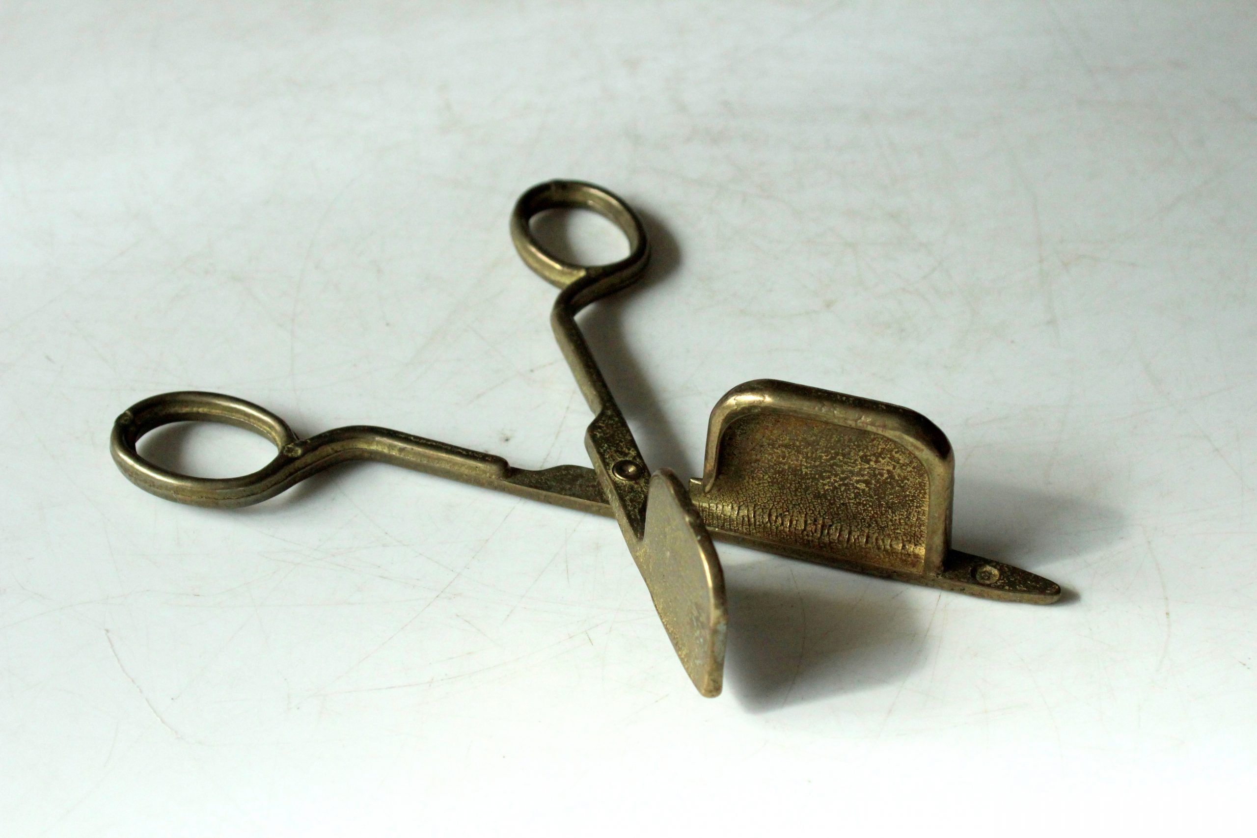 1950s - brass candle scissors - candle snuffer