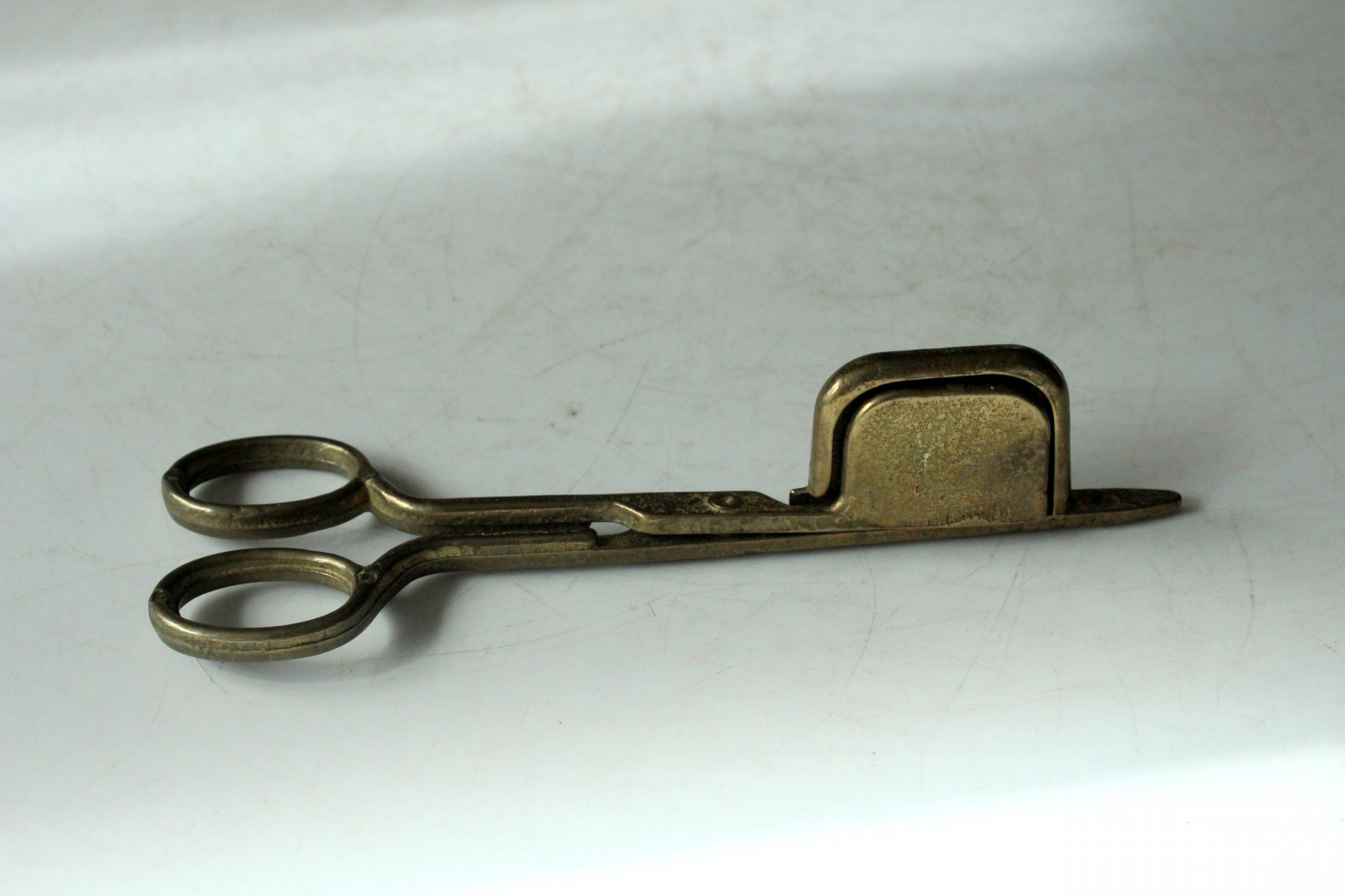 1950s - brass candle scissors - candle snuffer