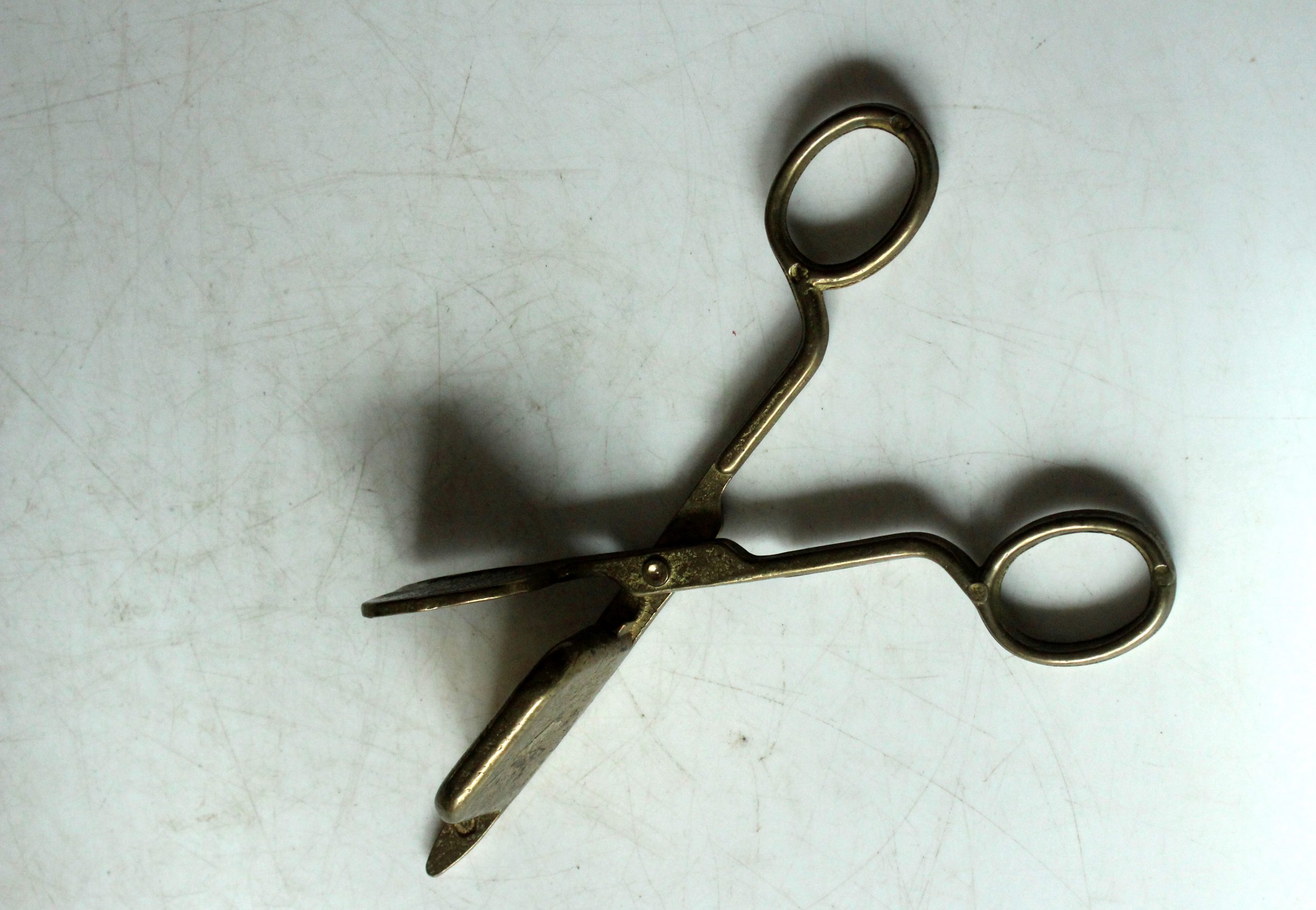 1950s - brass candle scissors - candle snuffer