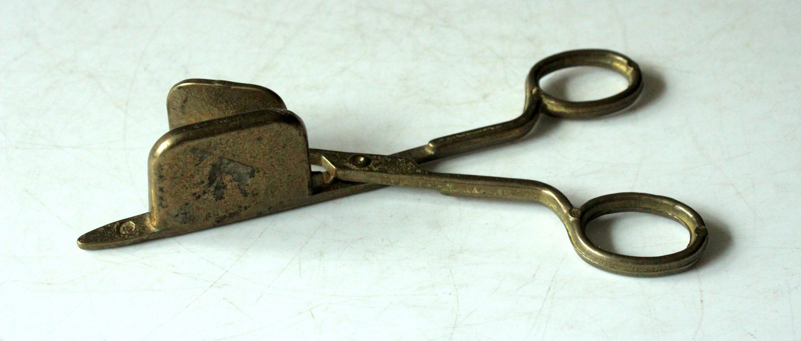 1950s - brass candle scissors - candle snuffer