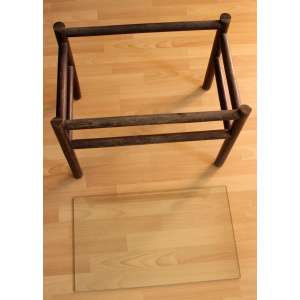 1970s Vintage side table, made of bamboo and glass