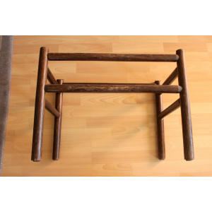 1970s Vintage side table, made of bamboo and glass