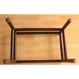 1970s Vintage side table, made of bamboo and glass