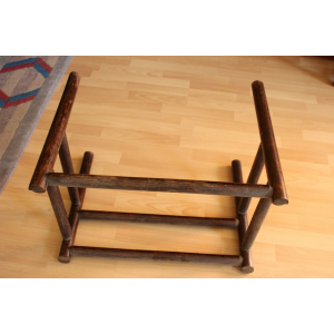 1970s Vintage side table, made of bamboo and glass