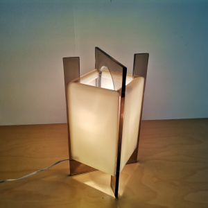 Dutch vintage Acrylic accent table lamp modernist 60s mid century modern