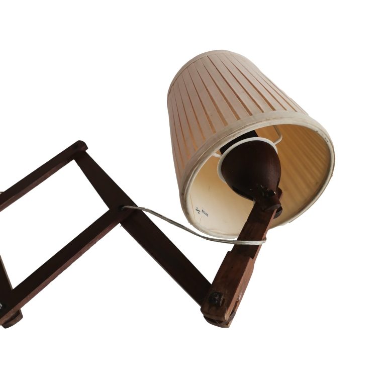 Wooden Scissor Lamp Accordion Wall Light Fixture Danish Modern Lighting