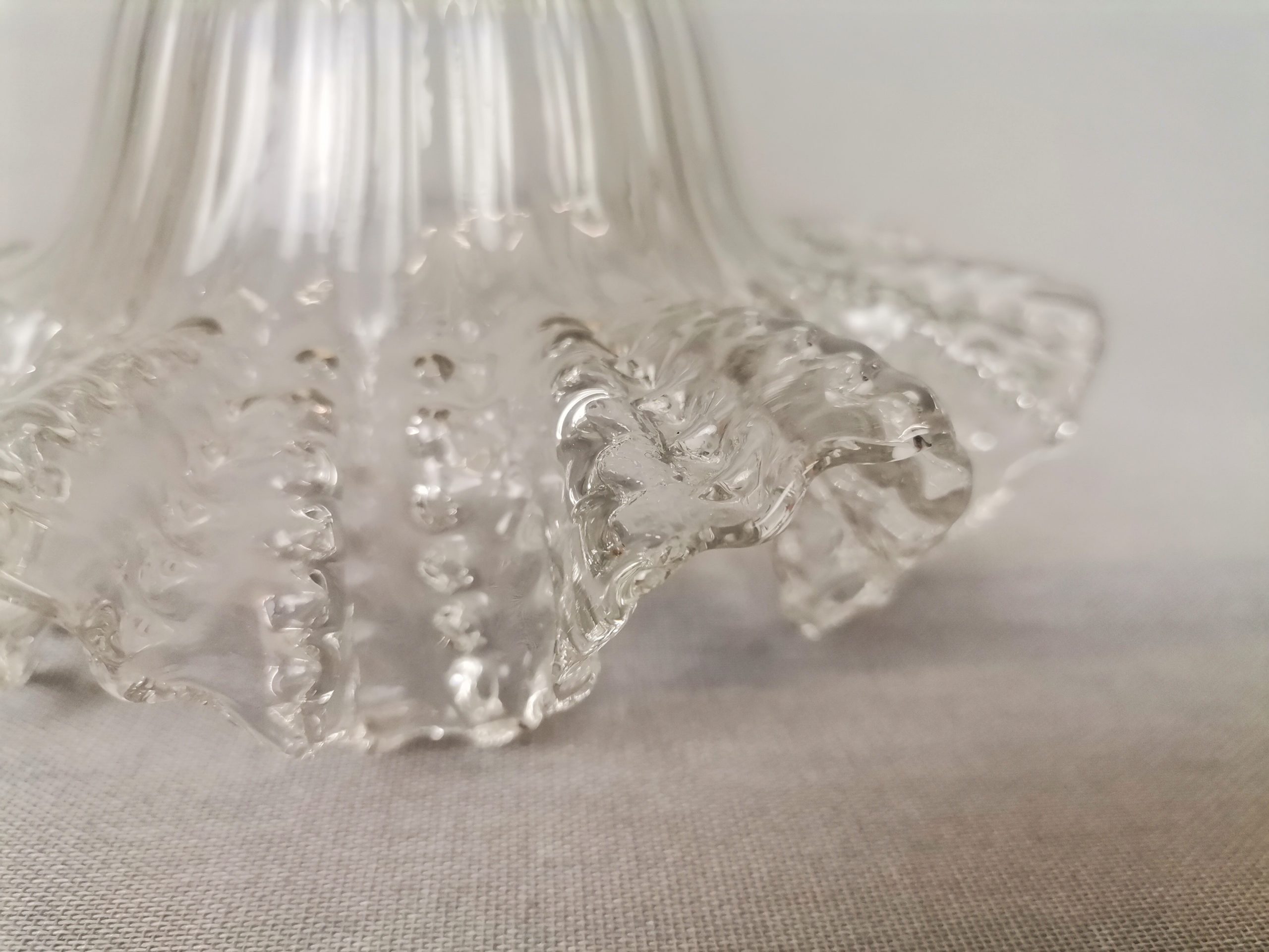 Small Scandinavian farmhouse style crystal flower glass hanging lamp