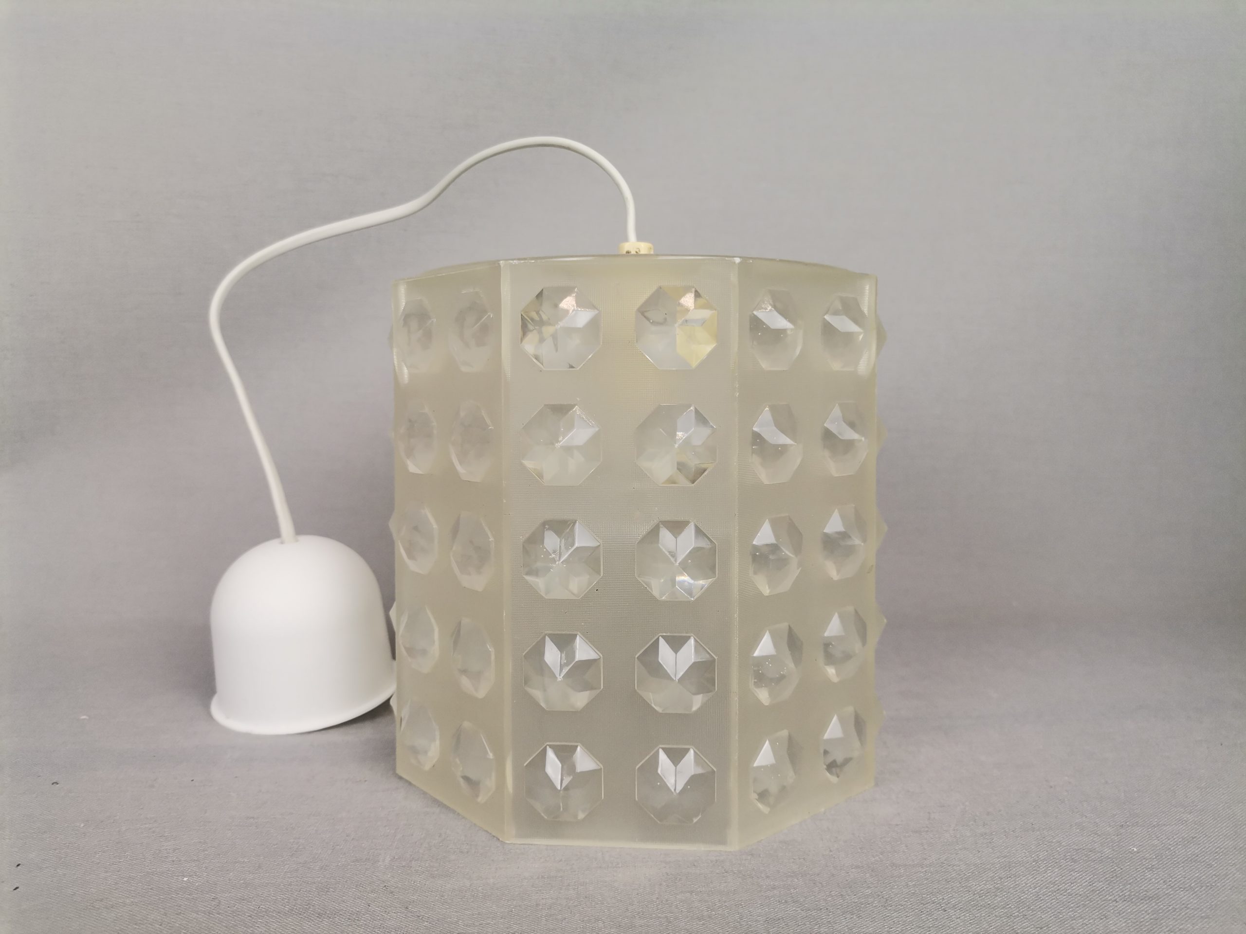 Translucent acrylic Ceiling lamp vintage Lucite Mid century modern light fixture