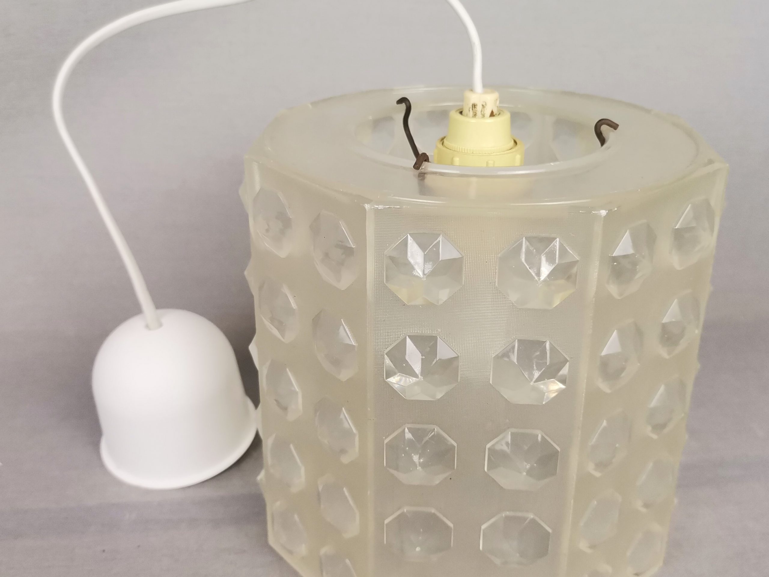 Translucent acrylic Ceiling lamp vintage Lucite Mid century modern light fixture