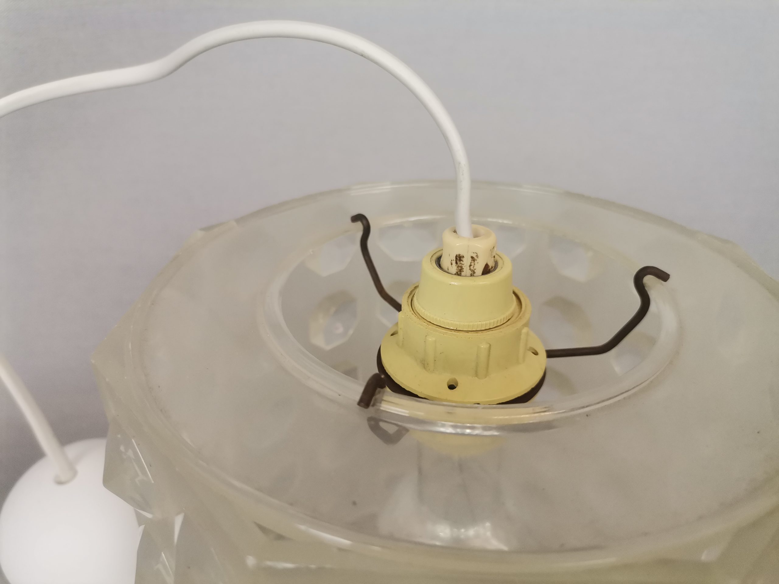 Translucent acrylic Ceiling lamp vintage Lucite Mid century modern light fixture