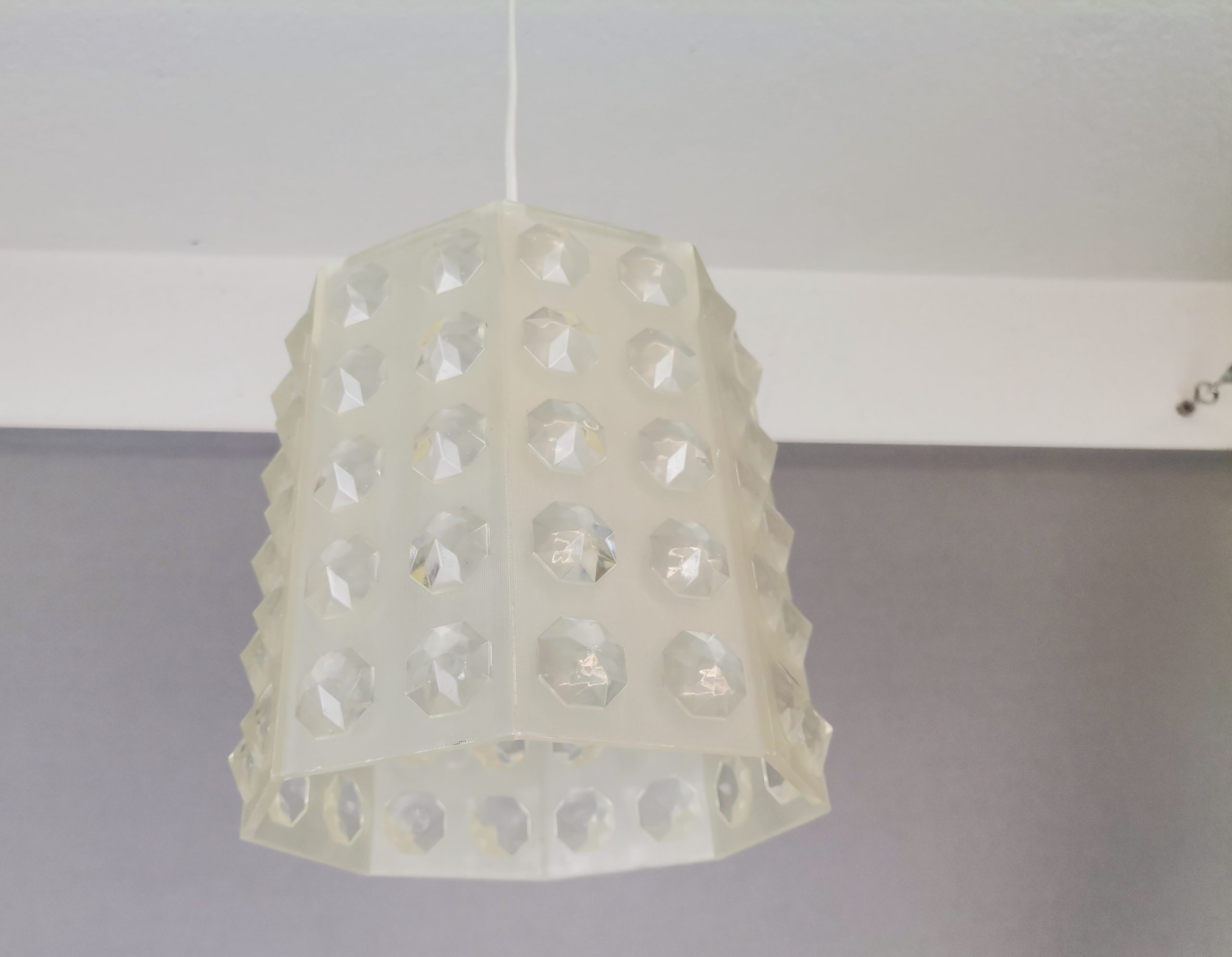 Translucent acrylic Ceiling lamp vintage Lucite Mid century modern light fixture