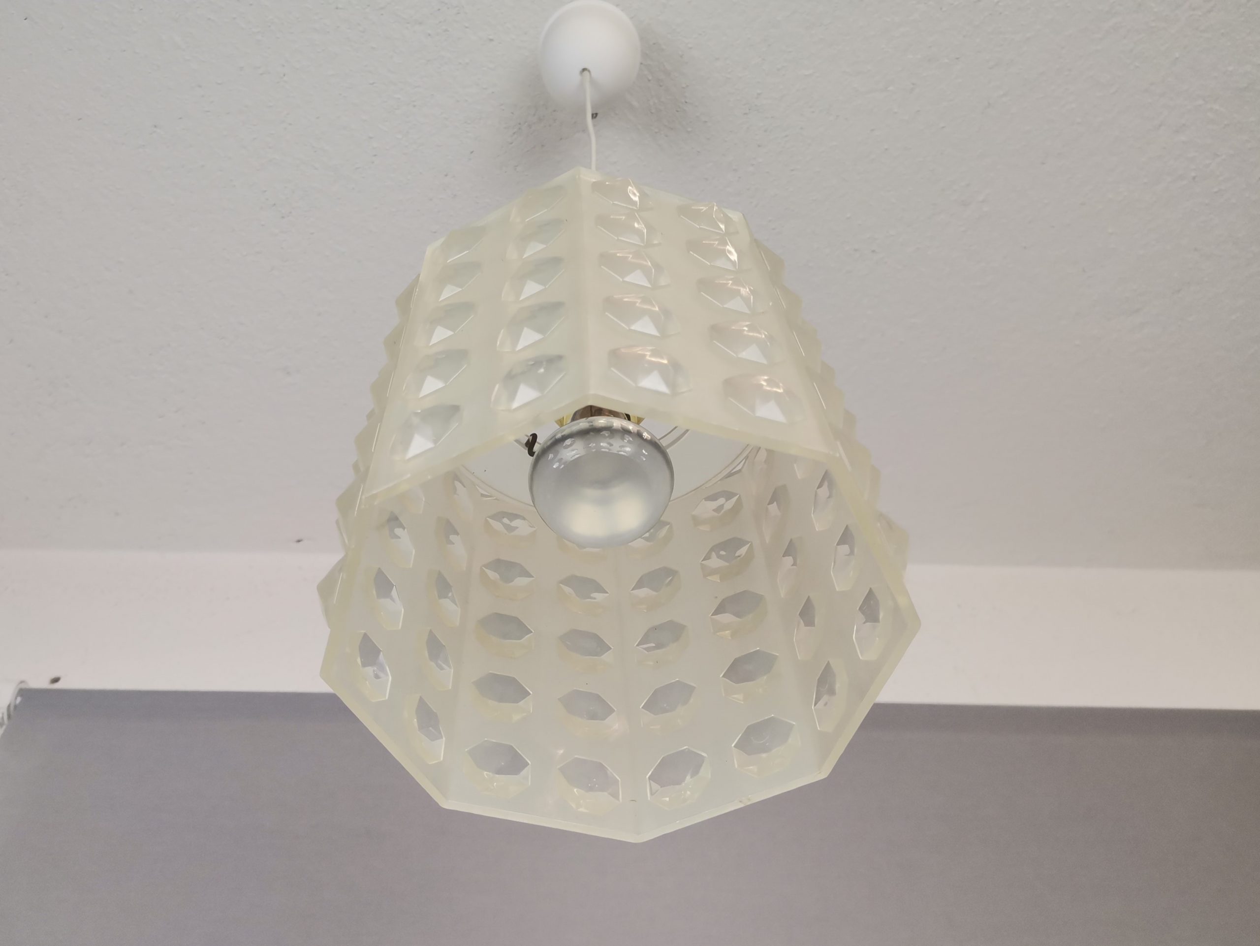 Translucent acrylic Ceiling lamp vintage Lucite Mid century modern light fixture